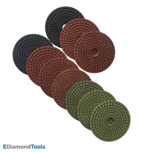 Wet Stone Polishing Set (10pc) 4" #2x50 2x100 2x200 400 800 1500 3000 Grit - Picture 1 of 7