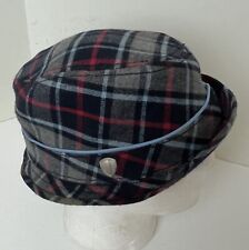 Ben Sherman British Greats Cotton Plaid Hat Red Blue Gray Sz L/XL