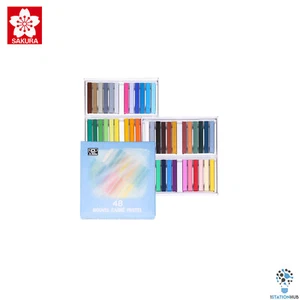 Sakura Nouvel Carre Pastel 48 Colours Set | Semi-Hard Squared Pastel - NCT-48 - Picture 1 of 4