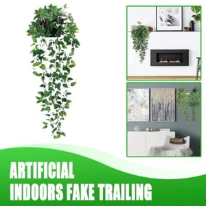 Hanging Plants in Pots Artificial Indoors Fake Trailing X1 U0X4 G3 New S5E9 - Picture 1 of 13