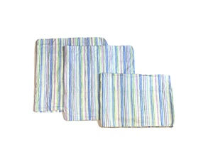 Custom Made Luxury Valances Short Curtains Wavy Stripe Multicolor Pastels Set 3 - Picture 1 of 7