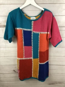 Vintage 1980s Women’s Sz Small Multicolor Sweater Brownstone Studio Fresh Prince - Picture 1 of 5
