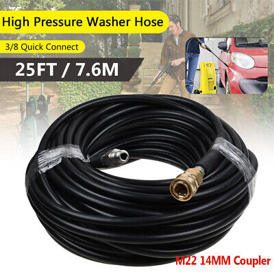 25FT 3000psi High Pressure Power Washer Hose Extension Washer + M22 14MM Coupler • 21$