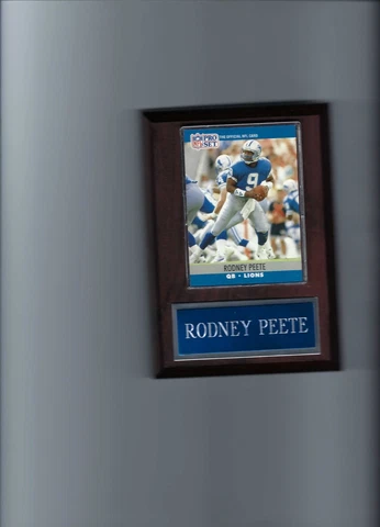 RODNEY PEETE PLAQUE DETROIT LIONS FOOTBALL NFL   C2 Cover