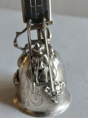 ANTIQUE DUTCH SOLID SILVER WAGER CUP WINDMILL  RARE MYTHOLOGICAL ART C 18 CEN Cover