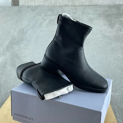 Botín para mujer Aerosoles DAZZY negro imitación cuero 7M nuevo con caja S023 Foto 1 de 4