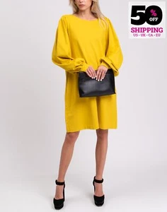 RRP €450 DOROTHEE SCHUMACHER Shift Dress Size 3 / L Stretch Made in Portugal - Picture 1 of 10