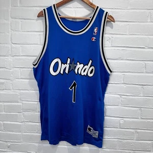 Vintage Champion Orlando Magic Penny Hardaway Light Blue Jersey Men's 48 - Picture 1 of 8