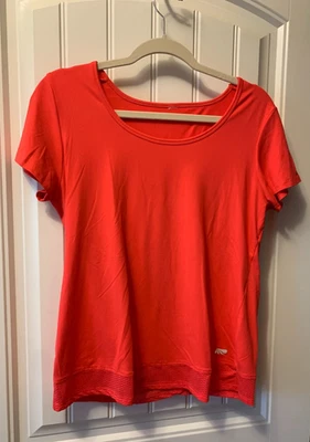 Marika Stretch Orange Workout Top Activewear Size L Large - Image 1 of 2