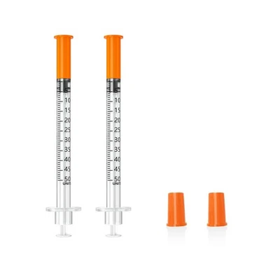 MIXUN U-100 30G Syringes 0.5cc 5/168mm , Individually Wrapped, Pack of 25