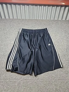 Adidas Men's 2XL Athletic Shorts Navy Blue w Stripe Pockets Sports Classic Logo - Picture 1 of 13