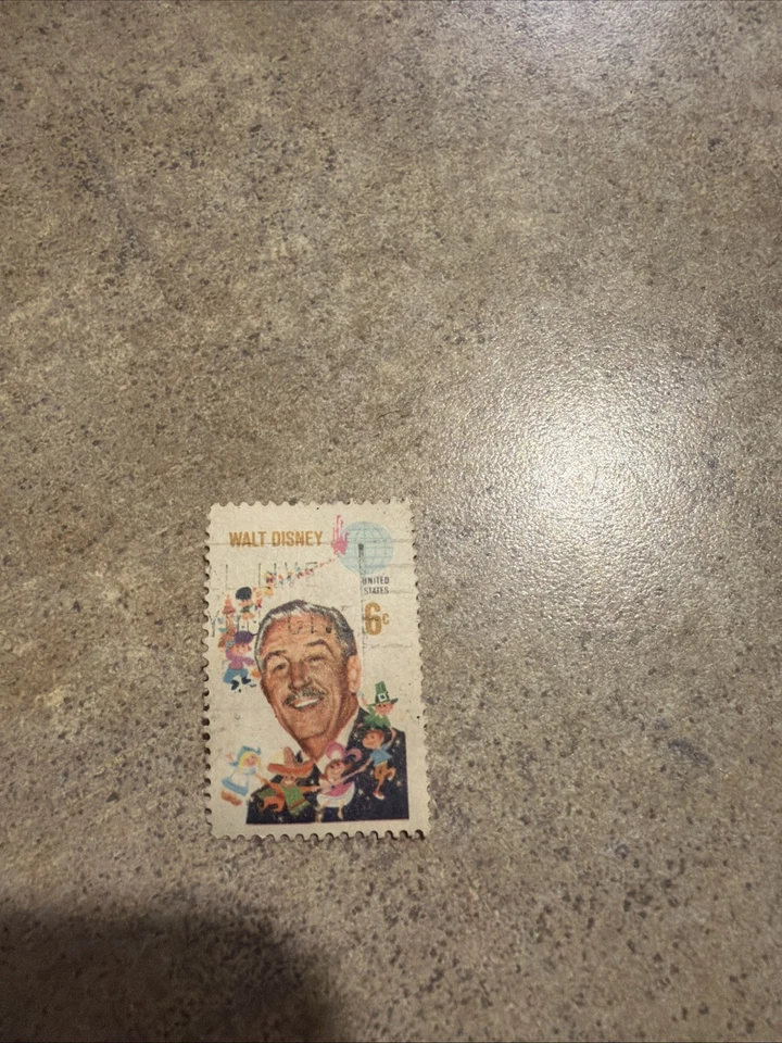 Us 6 Cent Stamp Walt Disney 1968 Postage Stamp - Image 1 of 1
