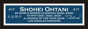 Shohei Ohtani color nameplate for signed autographed baseball jersey photo - Picture 1 of 2