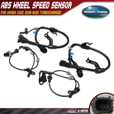 Sensor de velocidade de roda ABS dianteiro e traseiro 4 peças para Honda Civic 2016-2021 com 2 banheiros - Imagem 1 de 4