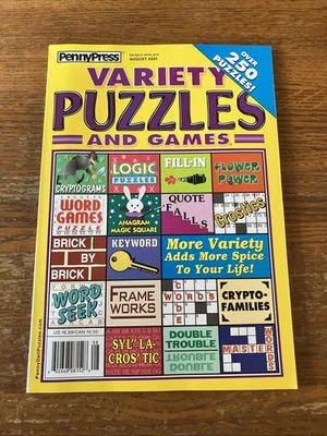 Penny Press Family Variety Puzzles Games Magazine August 2025 Foto 1 de 4