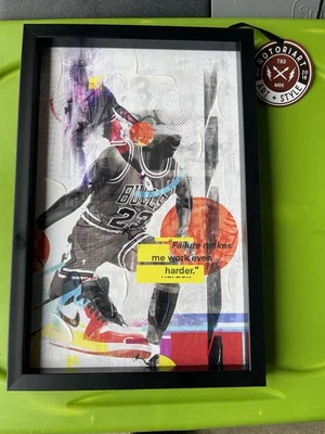 Notoriart print of Michael Jordan in a Chicago Bulls - Image 1 of 4