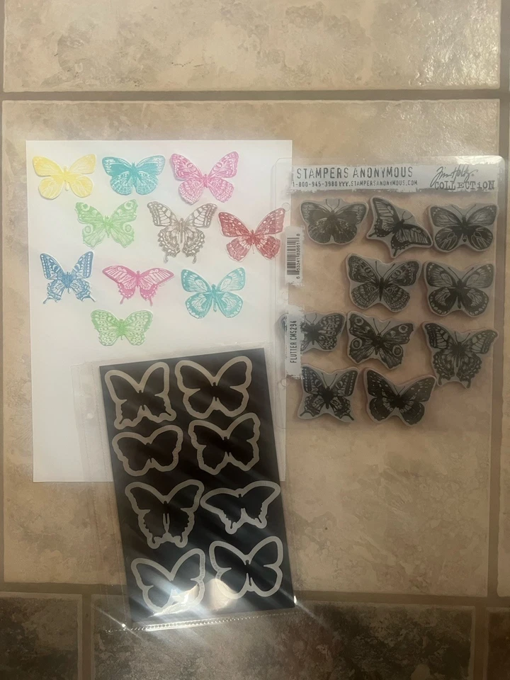 Flutter Tim Holtz Butterfly Stamps & Dies - Image 1 of 4
