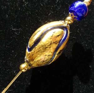 Vintage Art Victorian Stick Pin Hat, Scarf, Dress.  Gift Box - Picture 1 of 5