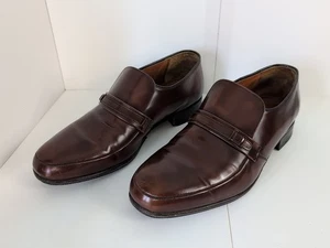 Barkers Men's Slip On Shoes Size Uk 9.5 G Fit - Reddish Brown - Good Condition  - Picture 1 of 19