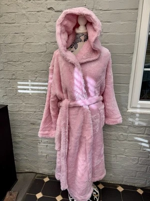 BNWT Supersoft Pink Soft Dressing Gown Robe Plush £50 Size 24 26 House Of Fraser - Image 1 of 4