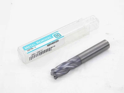 NEW METAL REMOVAL 3/8 O.D. 1" LOC TiCN CARBIDE END MILL 4 FL 5874455036 .375 - Image 1 of 4