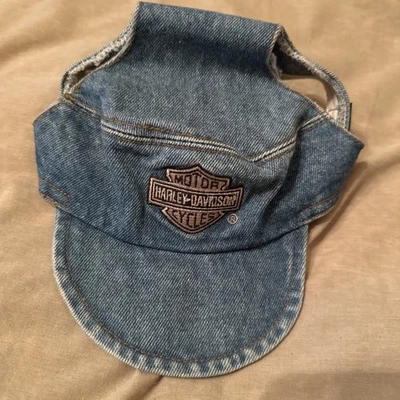 De colección Harley Davidson Bordado Logo Niño Pequeño L Sombrero Denim Ajustable Foto 1 de 2