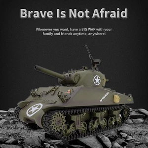 HengLong M4A3 Sherman 1:16 Rc Tank "THE FURY" Smoke Sound BB Gun Infrared 2.4G - Picture 1 of 17
