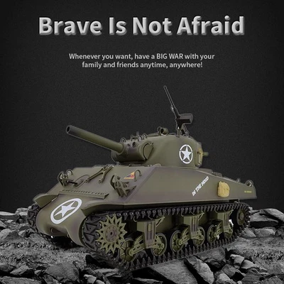 HengLong M4A3 Sherman 1:16 Rc Tank "THE FURY" Smoke Sound BB Gun Infrared 2.4G - Image 1 of 4