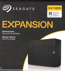 Seagate Expansion 24TB Desktop USB 3.0 External Hard Drive, Black (STKP24000400) - Photo 1/1