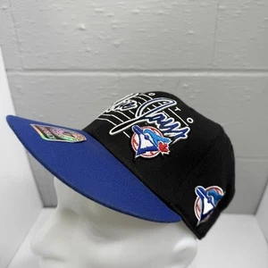 TORONTO BLUE JAYS Hat Cap Mens Snap Back Black Embroidered Logo Cooperstown MLB - Picture 1 of 11