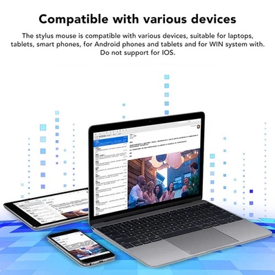 Wireless Mouse Pen 2.4G Bt Optical Pocket Pen Mouse With Stylus Function F AM - Image 1 of 4