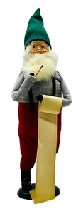 Byers Choice Working Santa Pencil List 1985 Bumpy Base 13 inch Suspenders - Picture 1 of 10
