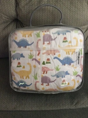 Новый детский шезлонг, детское гнездо, портативный, съемный чехол - многоцветные динозавры - Изображение 1 из 3