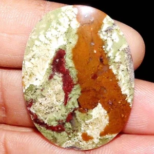 A+ Natural Indonesian Moss Agate Oval Cabochon Loose Gemstone 25.70 Ct 26x34x6mm - Picture 1 of 7