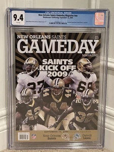 Matthew Stafford NFL Debut 2009 Detroit Lions Saints GAMEDAY PROGRAM CGC 9.4 - Picture 1 of 2