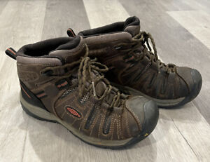 KEEN Men’s Flint II Waterproof Boots Hiking Work Mid Brown - Size 8.5D US