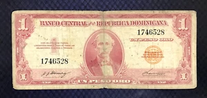 *SEHR SELTEN* 1947 DOMINIKANISCHE REPUBLIK - 1 PESO ORO - P#60 - F+ - MB3 - Bild 1 von 2