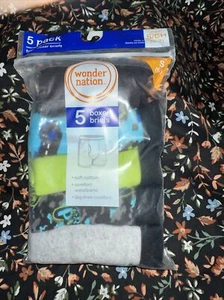 Wonder Nation Boys Boxer Briefs 5 Pack, Size S, Assorted Colors 🆓📦 - Picture 1 of 5
