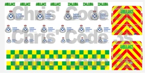Code 3 Adhesive Vinyl Decals Greenlight 1/64 Transit Jumbo - Scottish Ambulance - Picture 1 of 1