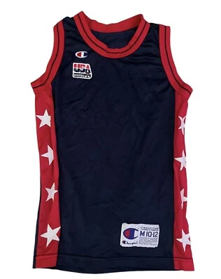 100% подлинный чемпион США баскетбол пустой Джерси молодежный размер средний 10-12 - Изображение 1 из 4