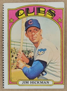 1972 Topps Jim Hickman #534b Yellow under C & S Variation & Miscut VG No Creases - Picture 1 of 2
