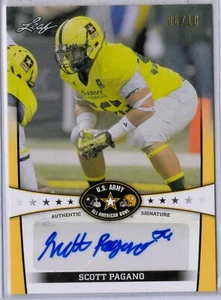 Autografo SCOTT PAGANO 2013 Leaf Army All-American Bowl Tour /10 - Foto 1 di 2