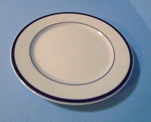 The Cellar Macy's Blue White Blue Band Salad Plate 9" Salad Lunch Plate - Picture 1 of 2