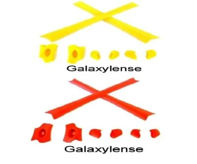 Kits de goma con almohadilla para orejeras y nariz para gafas de sol Oakley antiaéreas rojas y amarillas Foto 1 de 3