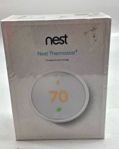 Google Nest Thermostat T4000ES E Smart Thermostat White NEW Sealed - Picture 1 of 6