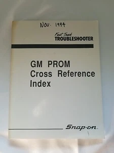 Snap On Fast Track Troubleshooter GM Prom Cross Reference Index 1994 - Picture 1 of 2