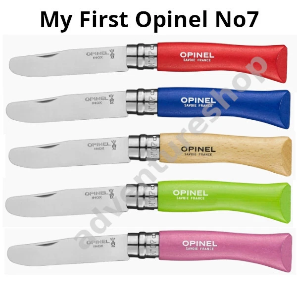 Opinel No.7 My First Opinel Folding Knife Round Tip in vivid colours
