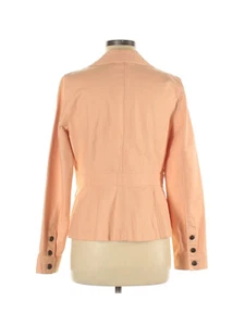 Ann Taylor LOFT Size 8 Women's Peach Cotton Collared Jacket - Picture 1 of 2