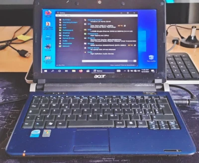 NOTEBOOK Acer D150 10,1" Intel N280 1,6ghz 1gb ram ssd60gb win10 att - Immagine 1 di 4