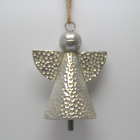 Formano Engelglocke 18 cm Metall Antik Silber Weihnachten Deko Hnger